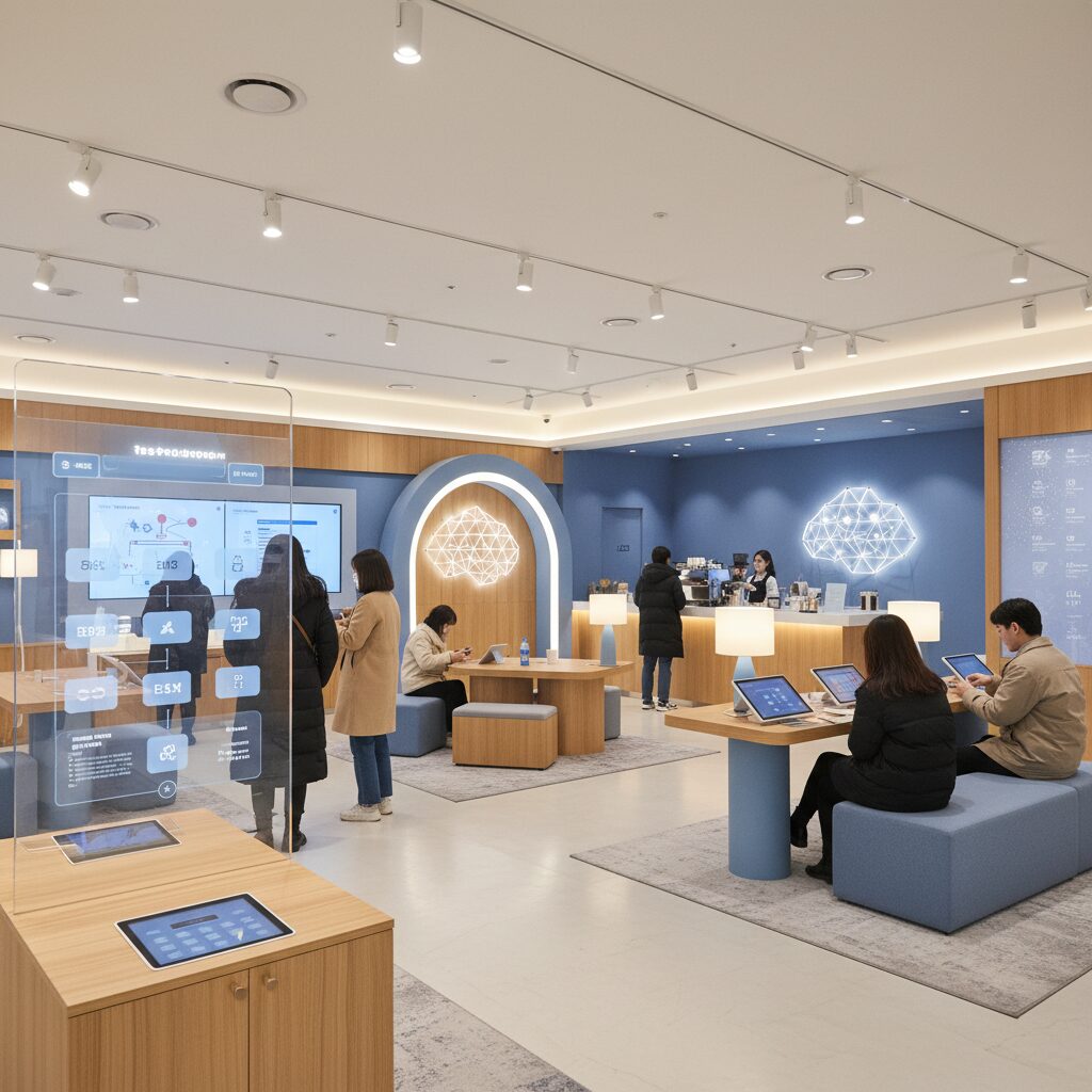 삼쩜삼 연말정산 팝업스토어 내부 체험 공간