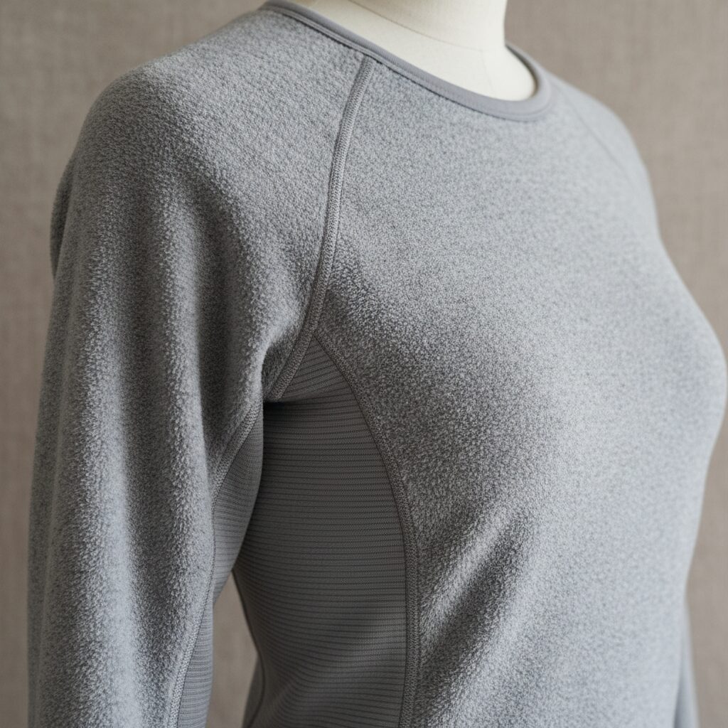 베일리화이트 원히트 여성 기모 발열내의 소재와 디자인 클로즈업