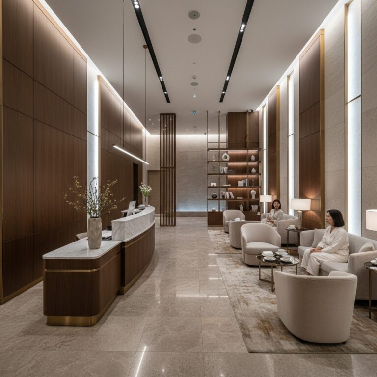 강남 카스탈리아 스파 고급스러운 실내 인테리어와 대기 공간