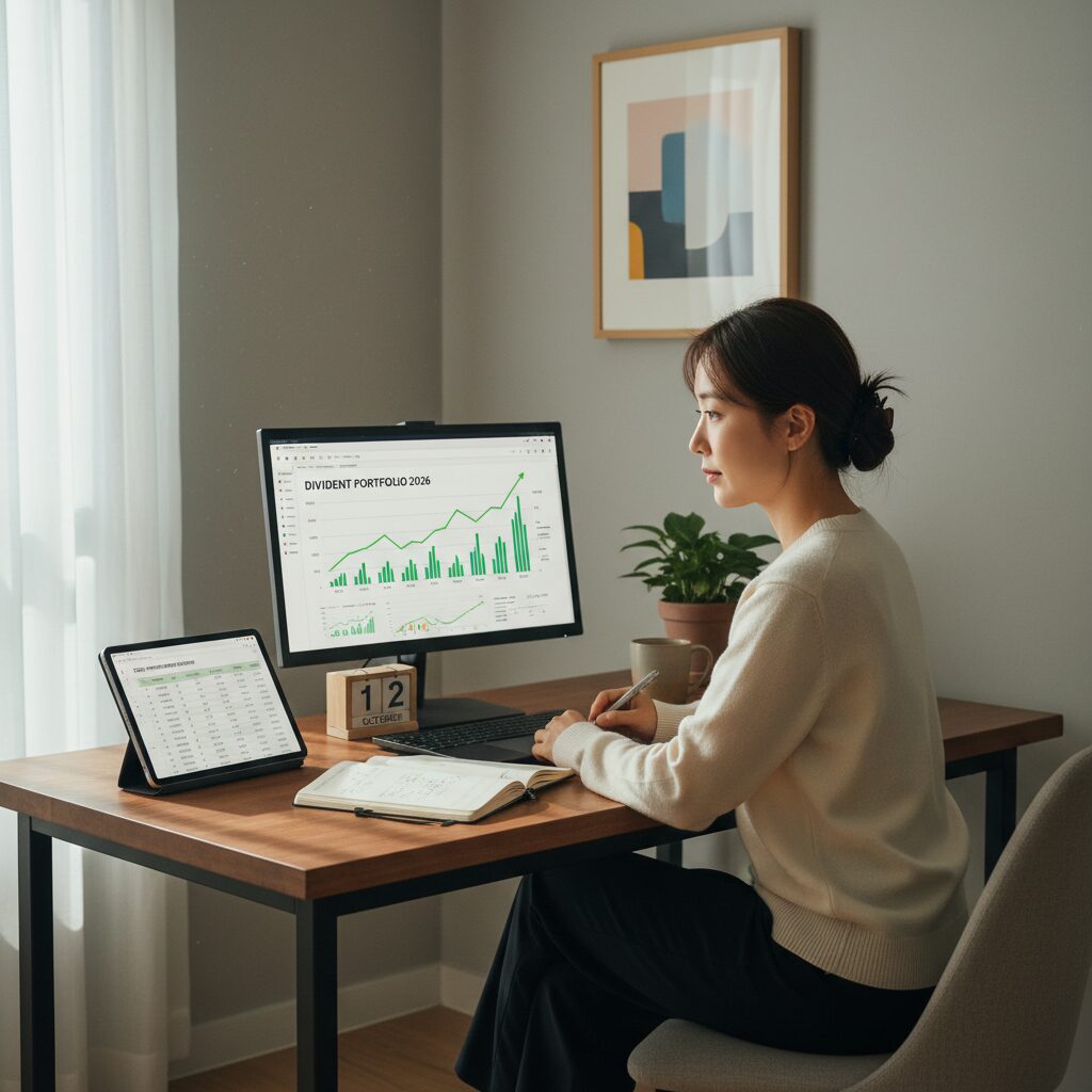 2026년 배당 투자를 계획하는 사람의 일러스트