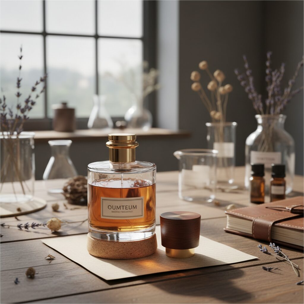 조향공간 움틈에서 완성된 개인 맞춤 향수와 선택한 향수캡