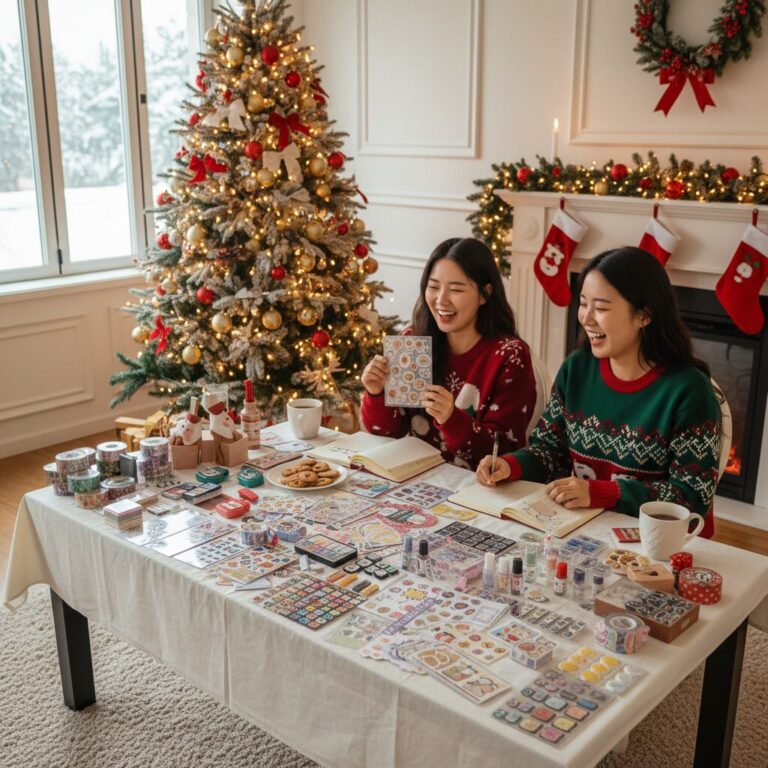 속초 하하키키 스튜디오 파티룸 내부 크리스마스 장식과 다꾸 소품들