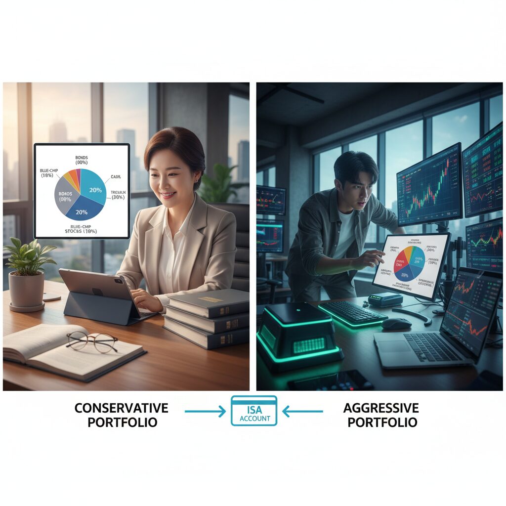 ISA 계좌를 활용한 안정형과 공격형 투자 포트폴리오 구성 예시
