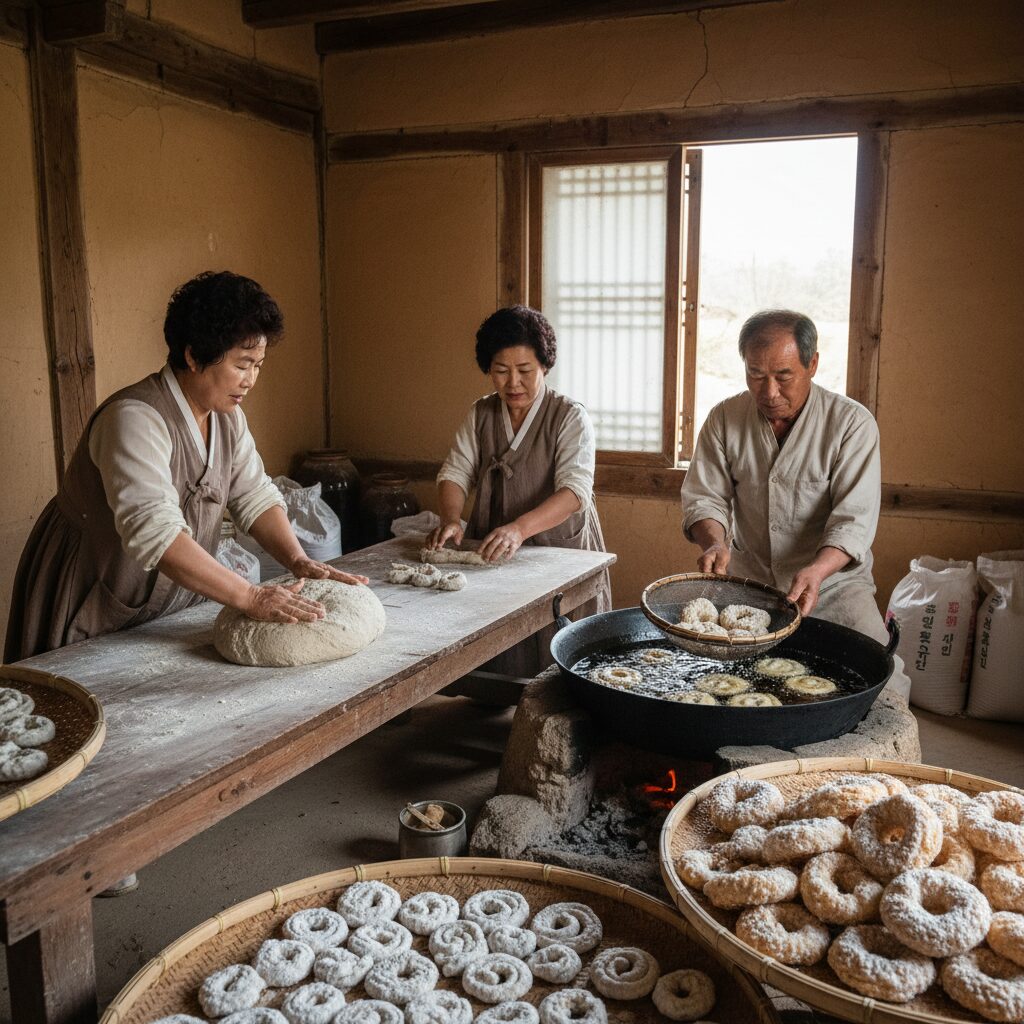 강화도 아리곳간 수제한과 메밀유과 만들기 과정