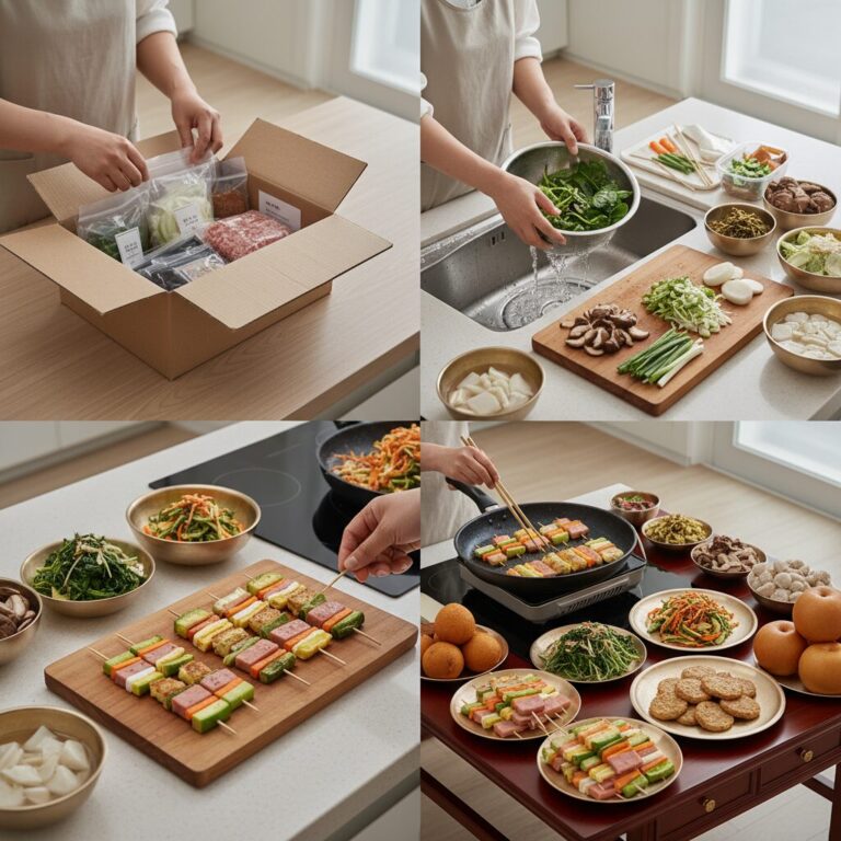 제사 밀키트 조리 단계별 과정 사진