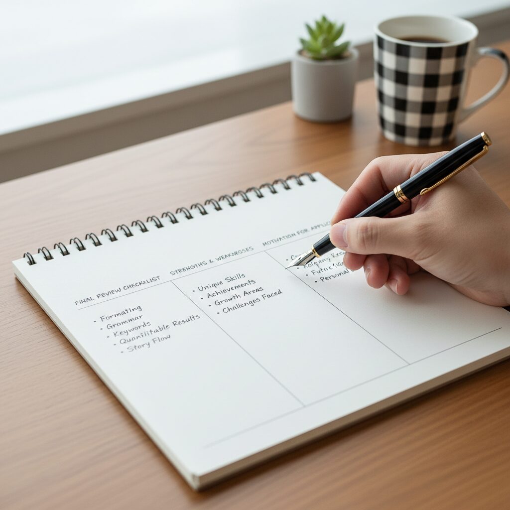 자기소개서 최종 점검 체크리스트 장단점 지원동기