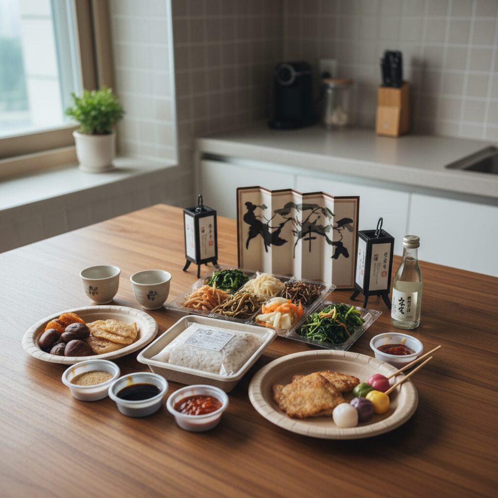 1인 가구 제사 밀키트 구성품 나열 사진