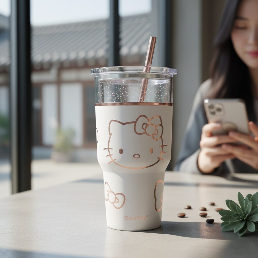 미출시 예정인 새로운 키티 텀블러 디자인 예고 이미지