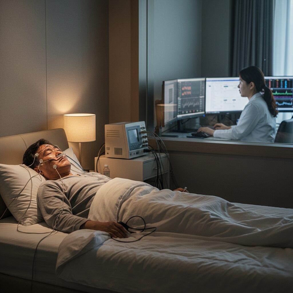 수면 검사를 통해 불면증 원인을 분석하는 과정