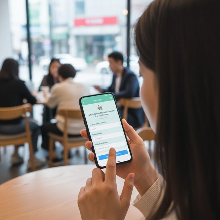 복지로 앱에서 유아학비 사전신청 화면 예시