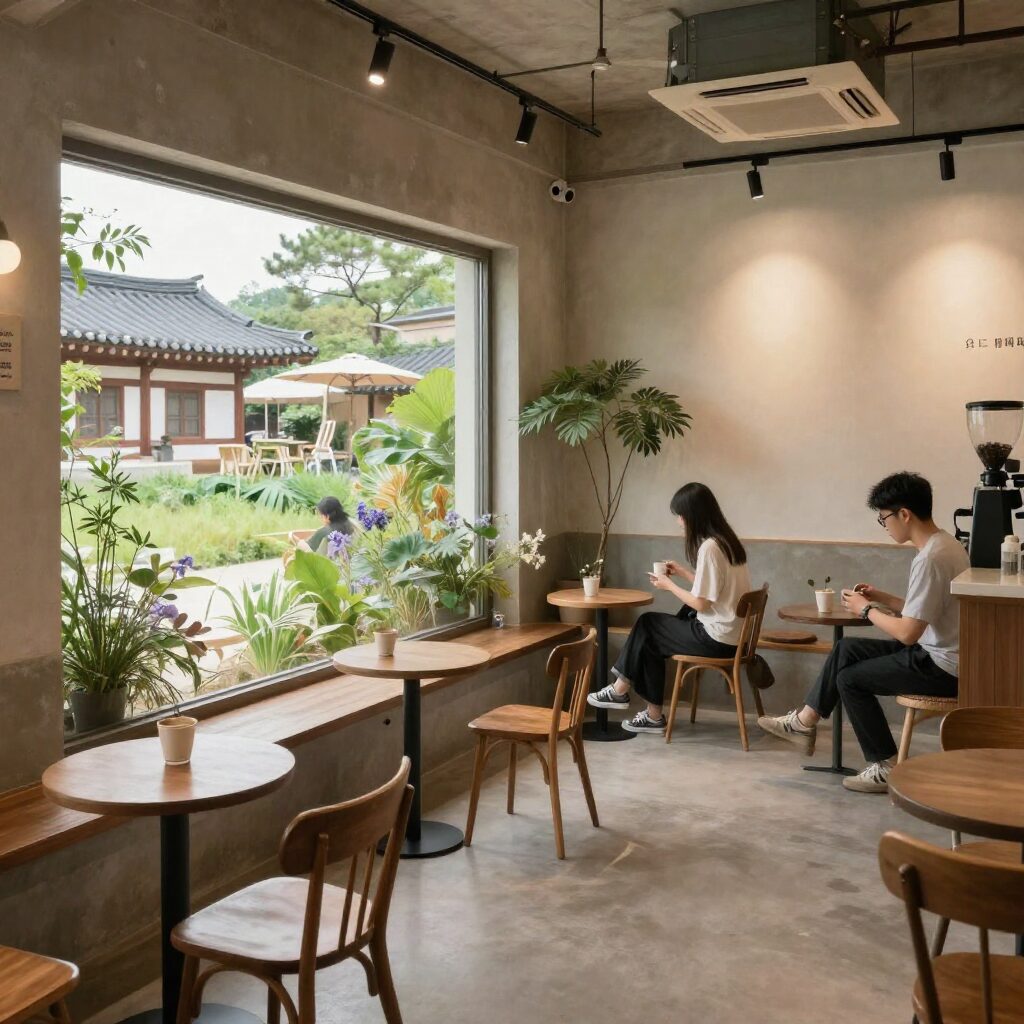 하남 언제나봄커피의 넓고 여유로운 실내 공간