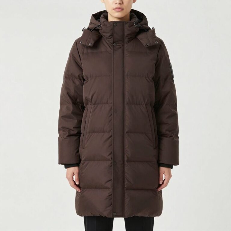 코스트코 아이더 차콜색 롱패딩 자켓 차콜 컬러의 아이더 롱패딩으로 깔끔한 일자 실루엣을 보여준다