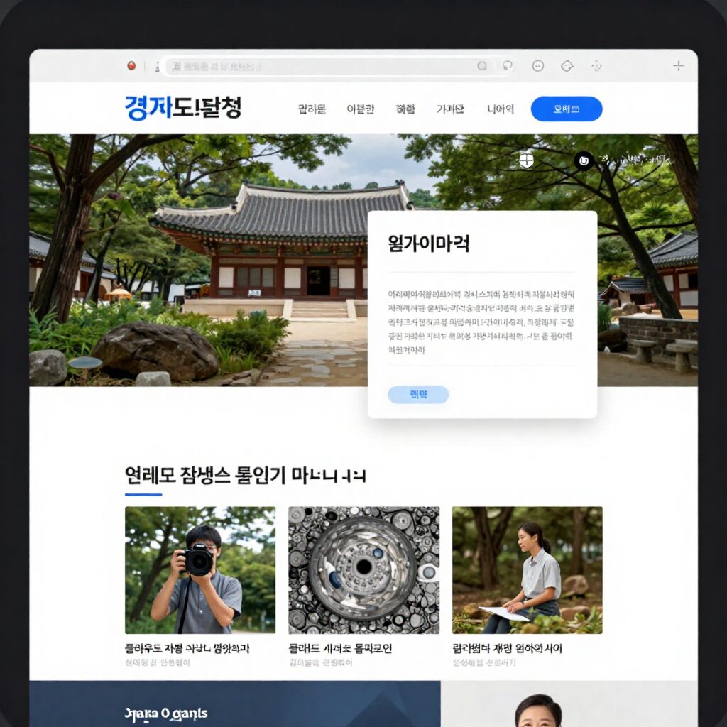 경기도교육청 클라우드서비스 통합로그인 지원시스템 홈페이지 화면 캡처
