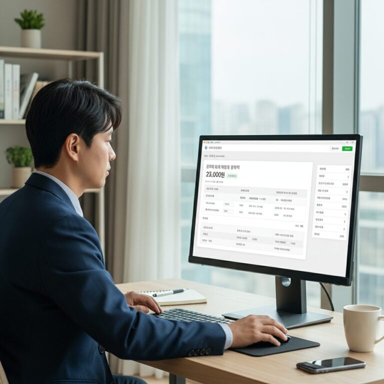 홈택스 연말정산 간소화 서비스 화면에서 예상 환급금 확인하는 모습