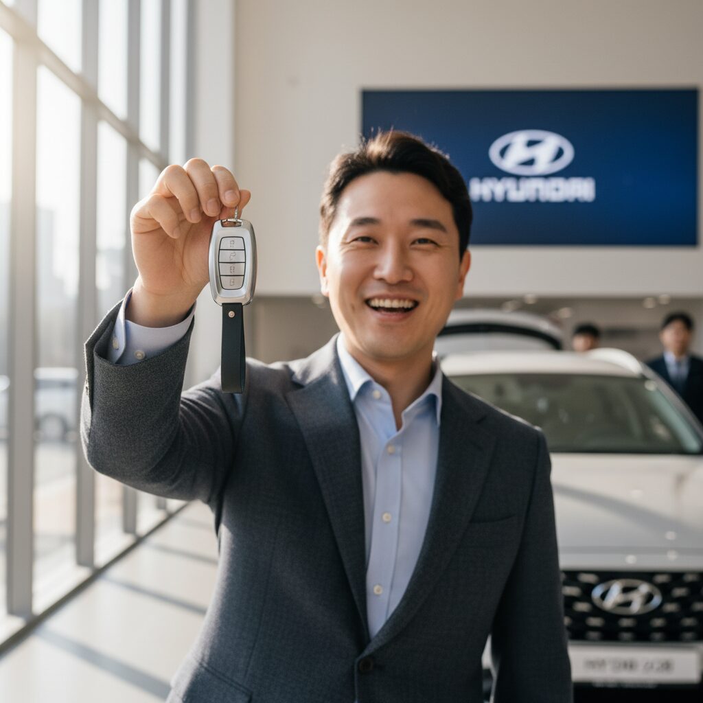 2026년 2월 현대자동차 장기렌트 리스 프로모션으로 받은 새 차 키
