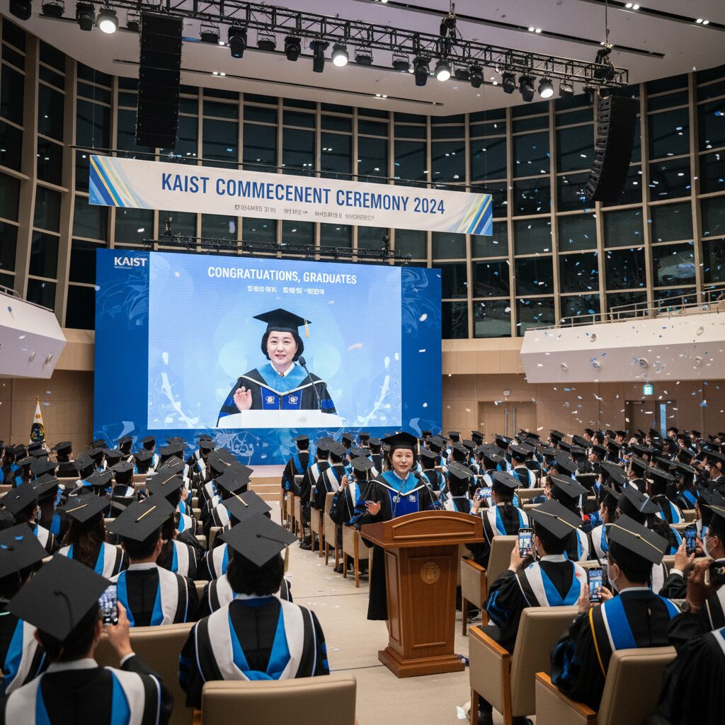 카이스트 졸업식에서 연설하는 차유진 박사