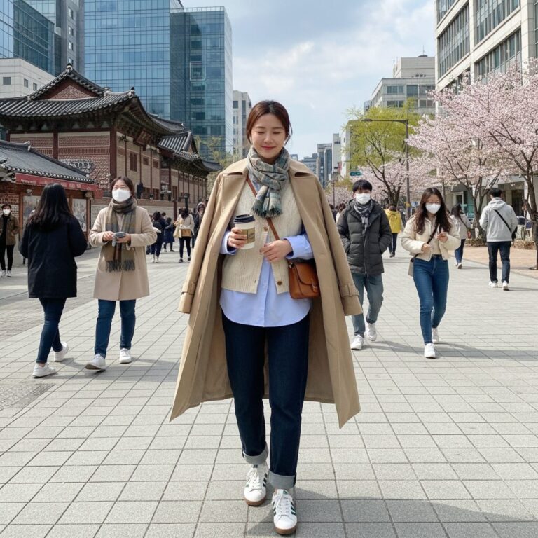 한국 3월 날씨에 맞는 겹쳐입기 옷차림 예시