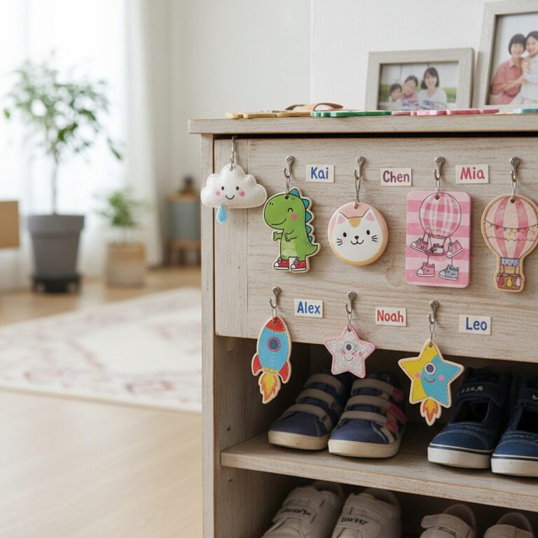 다양한 디자인의 귀여운 신발장 이름표 예시 모음
