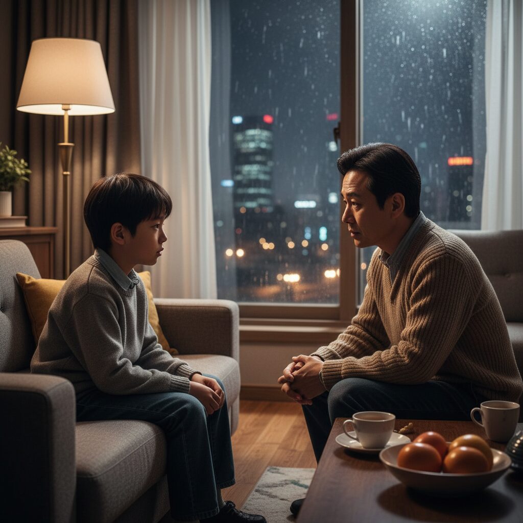 식스센스 영화 속 콜과 맬컴 박사가 대화하는 감동적인 장면