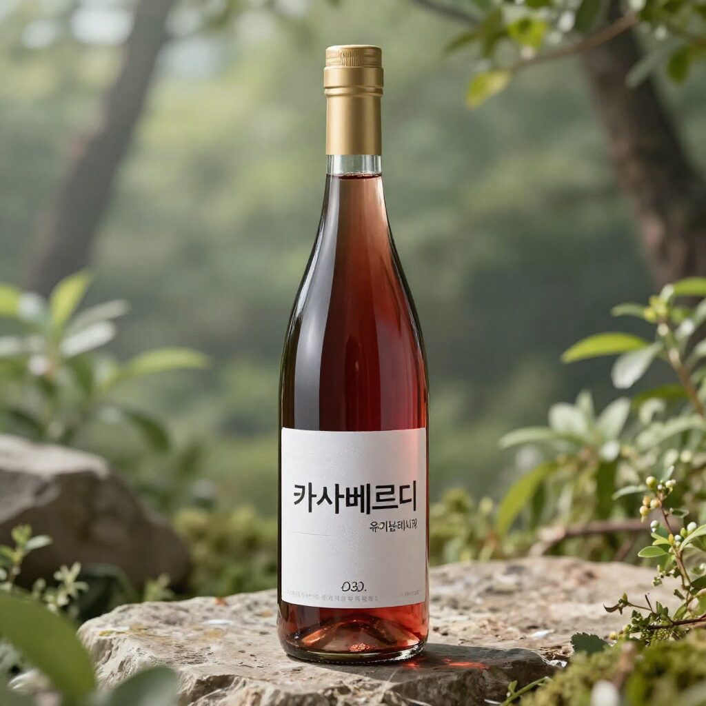 카사베르디 유기농 레드와인 비니거 병과 디스펜서