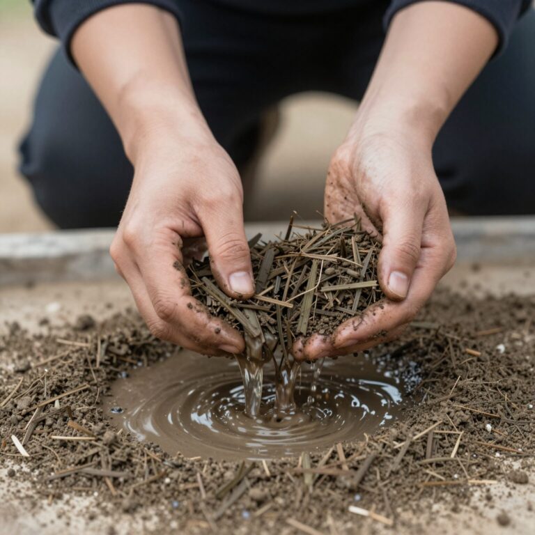 달래 손질 후 물에 살랑살랑 흔들어 흙을 제거하는 과정
