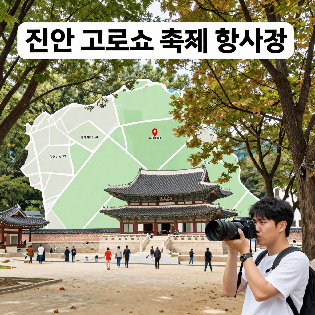 진안 고로쇠축제 행사장과 주변 관광지 위치 안내 지도