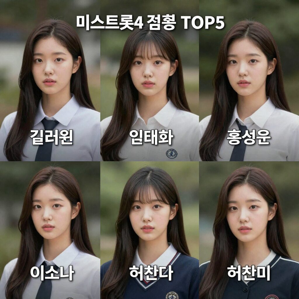 미스트롯4 결승 진출자 TOP5 길려원 윤태화 홍성윤 이소나 허찬미