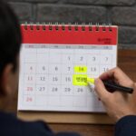 법인세 신고기한 연장 방법과 필수 준비사항 달력에 빨간색으로 표시된 법인세 납부기한과 노란색 형광펜으로 강조된 연장 기한