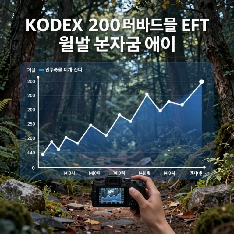 KODEX 200타겟위클리커버드콜 ETF의 월별 분배금 추이와 주가 변동성을 보여주는 차트
