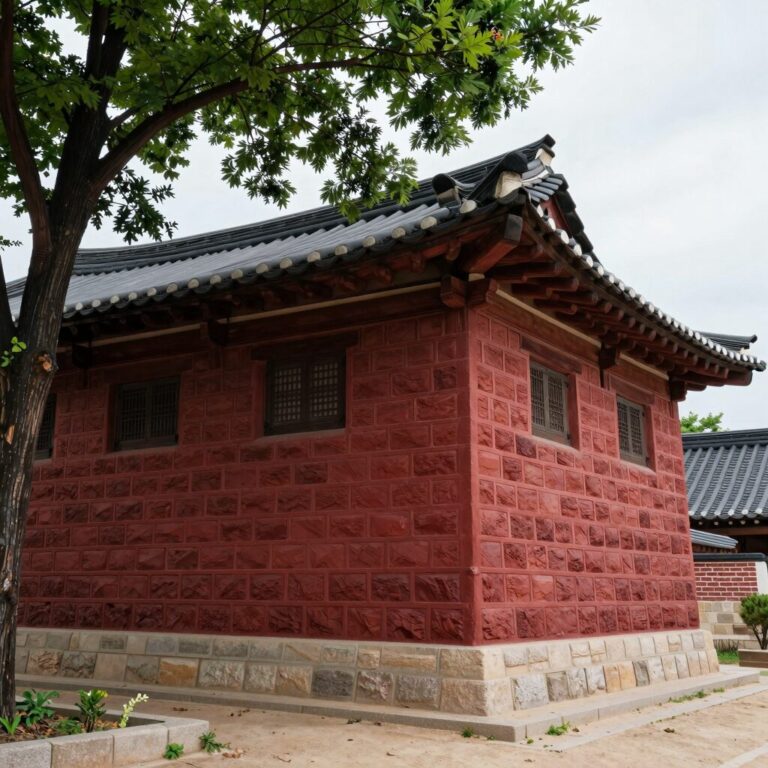 서울 강북구 우이동 봉황각 별관 붉은 벽돌 건물과 나무